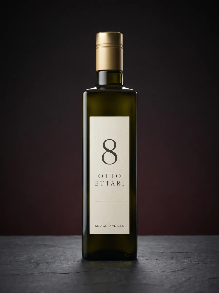 Bottiglia di olio extravergine d’oliva Otto Ettari